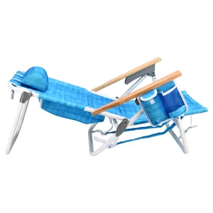 Backpack Beach Chair For Adults, Beach Towel, 5 Position Chair With Pouch Folding Lightweight Positi