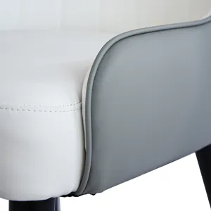 Modern PU Sponge-Filled Dining Chair, Solid Wood Metal Legs, Suitable For Restaurants, Living Rooms 