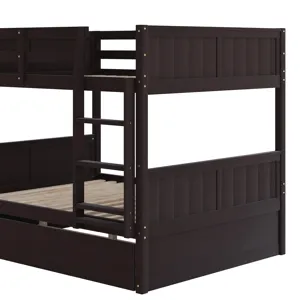 Full Over Full Bunk Bed With Twin Size Trundle - Espresso