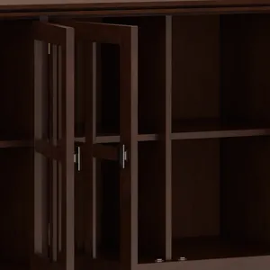 Artisan - Wide 4 Door Storage Cabinet - Russet Brown
