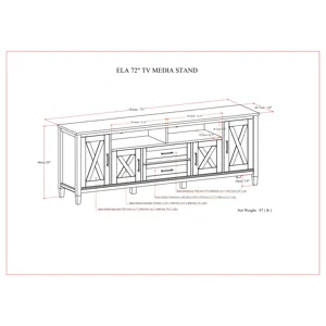 Ela - 72\" TV Media Stand - Smoky Brown