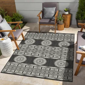 Sunshine - 2\'7\" X 7\'3\" Indoor / Outdoor Area Rug - Anthracite