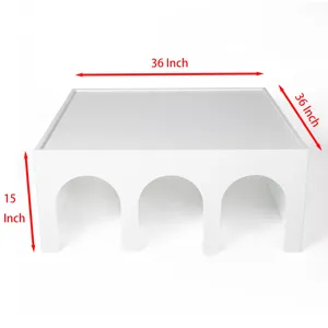 Multifunctional 4 Tier Book Shelf & Coffee Table For Living Room Bedroom Dining Room Study Entryway,