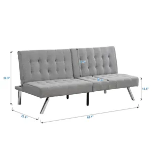 Futon Sofa Bed - Gray