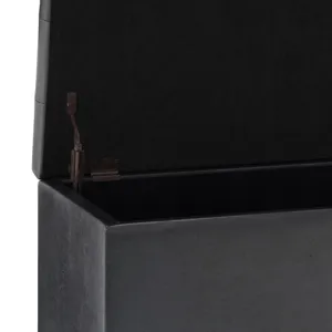 Cosmopolitan - Storage Ottoman - Distressed Black