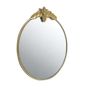 Large Round Wall Mirror With Metal Frame, Circle Accent Mirror For Living Room Bedroom Entryway - Go