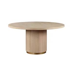 Caspian - Wide Dining Table - Oak Finish