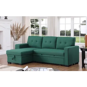 3 Piece Upholstered Sectional - Green