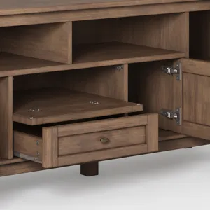 Warm Shaker - 72\" TV Media Stand - Rustic Natural Aged Brown