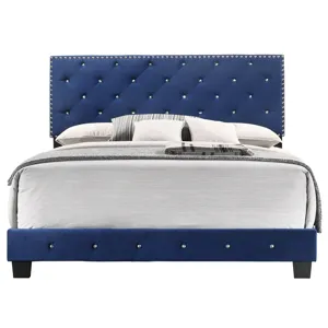 Suffolk - G1405-QB-UP Queen Bed - Navy Blue