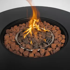 30\" Propane Round Fire Table 40000Btu Propane Fire Pit Table - Black