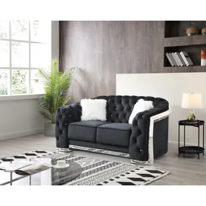 Sapphire - G0593A-L Loveseat - Black