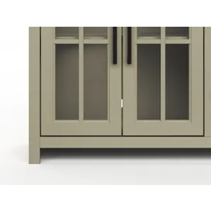 Vineyard - 96\" TV Stand - Sage Green / Fruitwood