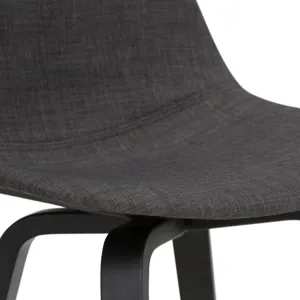 Randolph - Bentwood Counter Height Stool (Set of 2) - Charcoal Grey / Black