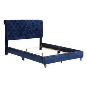 Maxx - G1943-FB-UP Tufted Upholstered Bed - Navy Blue