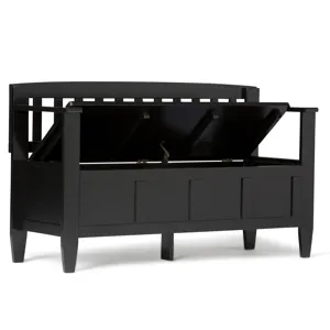 Brooklyn - Entryway Storage Bench - Black