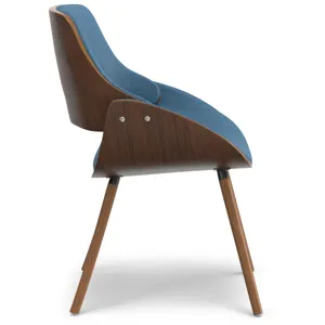 Malden - Bentwood Dining Chair with Wood Back - Blue