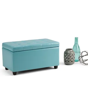 Cosmopolitan - Storage Ottoman - Soft Blue