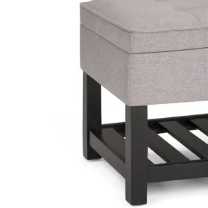 Cosmopolitan - Storage Ottoman Bench with Open Bottom - Cloud Grey