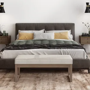 Milltown - Large Ottoman Bench - Platinum