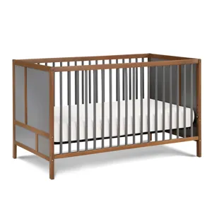 Pixie Finn - 3-in-1 Crib - Walnut/Charcoal