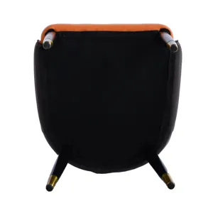 Modern PU Sponge-Filled Dining Chair, Solid Wood Metal Legs, Suitable For Restaurants, Living Rooms 