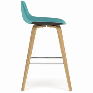 Randolph - Bentwood Counter Height Stool (Set of 2) - Aqua Blue / Light Brown