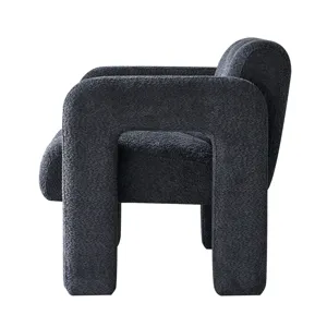 31.10\" Boucle Upholstered Accent Chair - Dark Gray