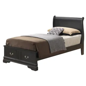 Louis Phillipe - G3150D-TSB2 Twin Storage Bed - Black