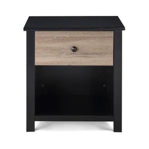 Connelly - Nightstand Black/Vintage - Walnut