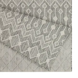 Sunshine - 2\'7\" X 7\'3\" Indoor / Outdoor, Polypropylene Area Rug - Silver