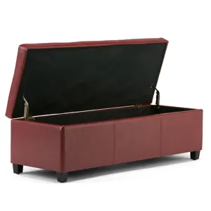 Avalon - Storage Ottoman Bench - Red