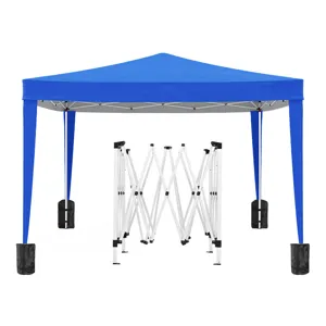10\'X10\' Folding Canopy With 4 Removable Sidewalls Outdoor Event Shelter UPF 50+ Gazebo Portable Te