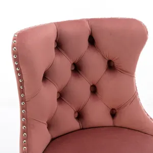 Swivel Velvet Barstools Adjusatble Seat Height From 25-33\", Modern Upholstered Chrome Base Bar Stoo