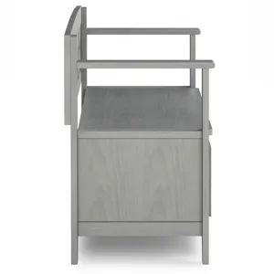 Amherst - Entryway Storage Bench - Fog Grey