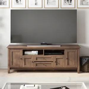 Warm Shaker - 72\" TV Media Stand - Rustic Natural Aged Brown
