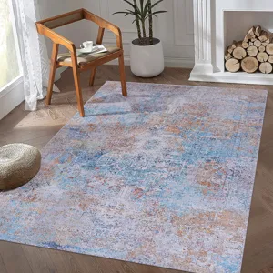 6\' x 9\' Area Rugs, Washable Rug, Low-Pile, Non-Slip, Non-Shedding, Foldable, Kid & Pet Friendly Ar