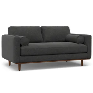 Morrison - 72\" Sofa and Ottoman Set - Charcoal Gray