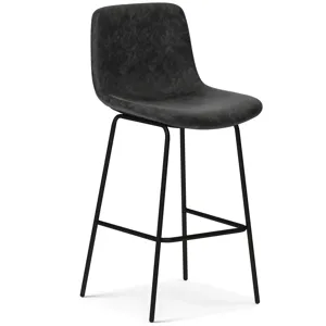 Jolie - Bar Stool (Set of 2) - Distressed Charcoal Grey