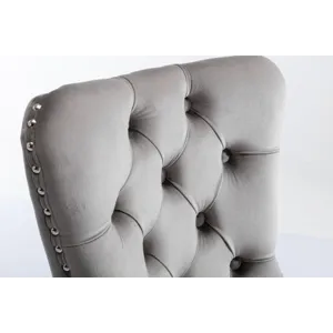 Nikki - Modern, High-End Tufted Solid Wood Contemporary Velvet Upholstered Dining Chair With Chrome 