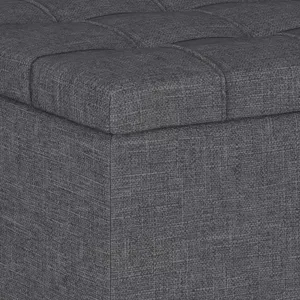 Harrison - Small Coffee Table Storage Ottoman - Slate Grey
