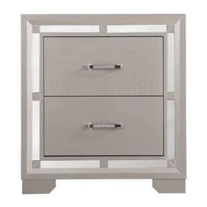 Alana - Nightstand - Silver Champagne