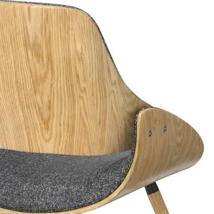 Malden - Bentwood Dining Chair with Wood Back - Grey / Light Brown