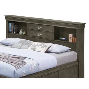 Louis Phillipe - G3105B-FSB Full Storage Bed - Gray