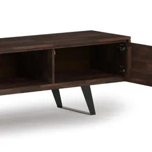 Lowry - 72" TV Media Stand - Distressed Charcoal Brown