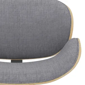 Marana - Bentwood Adjustable Swivel Bar Stool - Light Grey