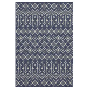 Sunshine - 2\'7\" X 7\'3\" Indoor / Outdoor, Polypropylene Area Rug - Blue