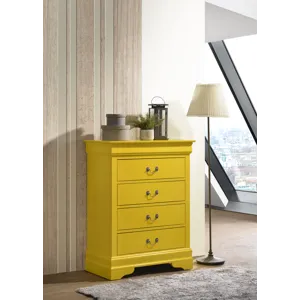 Louis Phillipe - G3102-BC 4 Drawer Chest - Yellow