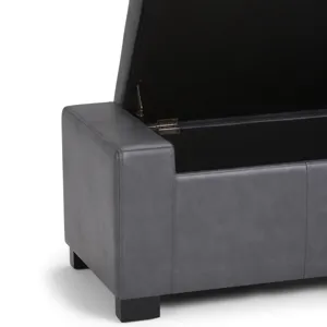 Laredo - Large Storage Ottoman - Stone Grey