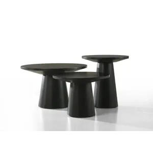 Jasper - 3-Piece Coffee, End, And Console Table (Set of 3) - Ebony Black